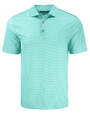Cutter & Buck Pike Recycled Shadow Check Print Mens Polo Fresh Mint Mannequin
