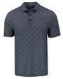 Cutter & Buck Pike Recycled Pebble Print Mens Polo Black/White Mannequin