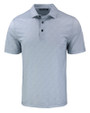 Cutter & Buck Pike Recycled Pebble Print Mens Polo Polished/White Mannequin