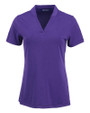 Cutter & Buck Forge Recycled Four-Way Stretch Heathered Womens Blade Top Dark College Purple Heather Mannequin