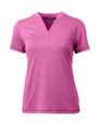 Cutter & Buck Forge Recycled Four-Way Stretch Heathered Womens Blade Top Gelato Heather Mannequin
