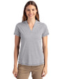Cutter & Buck Forge Recycled Four-Way Stretch Heathered Womens Blade Top Polished Heather Front