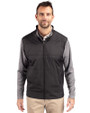 Cutter & Buck Stealth Recycled Hybrid Quilted Mens Windbreaker Jacket Black Front