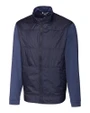 Cutter & Buck Stealth Recycled Hybrid Quilted Mens Windbreaker Jacket Liberty Navy Mannequin