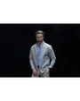 Cutter & Buck Stealth Recycled Hybrid Quilted Mens Windbreaker Jacket Polished Medium Gray Lifestyle 4