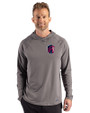 St. Louis City SC Cutter & Buck Prospect Recycled Featherlight Stretch Mens Big & Tall Hooded Pullover Elemental Grey Front