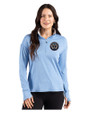 Philadelphia Union Cutter & Buck Forge Recycled Four-Way Stretch Womens Quarter Zip Pullover Dark Atlas Heather Front
