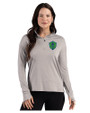 Seattle Sounders FC Cutter & Buck Forge Recycled Four-Way Stretch Womens Quarter Zip Pullover Polished Heather Front