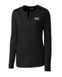 Mississippi State Bulldogs Cutter & Buck Long Sleeve Womens Double V-Neck Shirt Black Mannequin