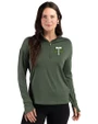 Portland Timbers Cutter & Buck Forge Recycled Four-Way Stretch Womens Quarter Zip Pullover Dark Hunter Heather Front