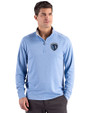 Sporting Kansas City Cutter & Buck Forge Recycled Four-Way Stretch Mens Quarter Zip Pullover Dark Atlas Heather Front