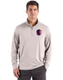 St. Louis City SC Cutter & Buck Forge Recycled Four-Way Stretch Mens Quarter Zip Pullover Polished Heather Front