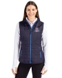 Arizona Wildcats Cutter & Buck Rainier PrimaLoft® Womens Eco Insulated Full Zip Puffer Vest Dark Navy Front