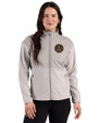 Atlanta United FC - Cutter & Buck Hunts Point Recycled Fleece Womens Hybrid Full Zip Jacket Polished Medium Gray Front