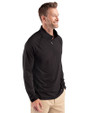 D.C. United Cutter & Buck Prospect Recycled Featherlight Stretch Mens Big & Tall Quarter Zip Black Side