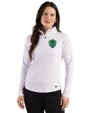 Seattle Sounders FC Cutter & Buck Prospect Recycled Featherlight Stretch Womens Quarter Zip White Front