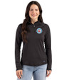 Chicago Fire FC Cutter & Buck Prospect Recycled Featherlight Stretch Womens Quarter Zip Black Front