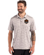 Houston Dynamo FC Cutter & Buck Coastline Recycled Double Peached Camo Print Mens Polo CONCRETE Front