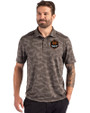 Houston Dynamo FC Cutter & Buck Coastline Recycled Double Peached Camo Print Mens Polo Elemental Grey Front