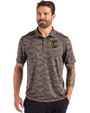 LAFC Cutter & Buck Coastline Recycled Double Peached Camo Print Mens Polo Elemental Grey Front