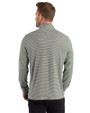 Portland Timbers Cutter & Buck Forge Recycled Double Stripe Four-Way Stretch Mens Quarter Zip Pullover Hunter/White Back