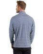 Vancouver Whitecaps FC Cutter & Buck Forge Recycled Double Stripe Four-Way Stretch Mens Quarter Zip Pullover Navy Blue/White Back