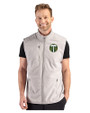 Portland Timbers Cutter & Buck Hunts Point Recycled Fleece Mens Hybrid Full Zip Vest Polished Medium Gray Front