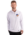 FC Cincinnati Cutter & Buck Prospect Recycled Featherlight Stretch Mens Quarter Zip White Front