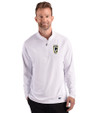 Columbus Crew Cutter & Buck Prospect Recycled Featherlight Stretch Mens Quarter Zip White Front