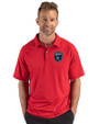 San Jose Earthquakes Cutter & Buck Prospect Recycled Featherlight Stretch Mens Sport Polo Red Front