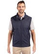 Cutter & Buck Stealth Recycled Hybrid Quilted Mens Big & Tall Windbreaker Vest Liberty Navy Front