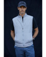 Cutter & Buck Stealth Recycled Hybrid Quilted Mens Big & Tall Windbreaker Vest Polished Medium Gray Lifestyle 4