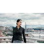 Cutter & Buck Traverse Recycled Stretch Womens Quarter Zip Black Lifestyle 2