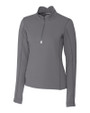 Cutter & Buck Traverse Recycled Stretch Womens Quarter Zip Elemental Grey Mannequin
