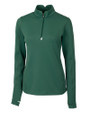 Cutter & Buck Traverse Recycled Stretch Womens Quarter Zip Hunter Green Mannequin