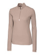 Cutter & Buck Traverse Recycled Stretch Womens Quarter Zip Mushroom Mannequin