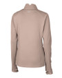 Cutter & Buck Traverse Recycled Stretch Womens Quarter Zip Mushroom Mannequin Back