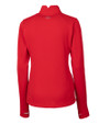 Cutter & Buck Traverse Recycled Stretch Womens Quarter Zip Red Mannequin Back