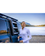 Cutter & Buck Traverse Recycled Smooth Stretch Womens Quarter Zip Pullover White Lifestyle