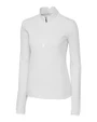 Cutter & Buck Traverse Recycled Stretch Womens Quarter Zip White Mannequin