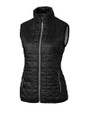 Cutter & Buck Rainier Recycled Insulated Puffer Womens Full Zip Vest Black Mannequin