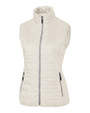 Cutter & Buck Rainier Recycled Insulated Puffer Womens Full Zip Vest Coconut Mannequin