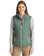 Cutter & Buck Rainier Recycled Insulated Puffer Womens Full Zip Vest Hunter Melange Front