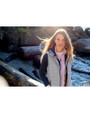 Cutter & Buck Rainier Recycled Insulated Puffer Womens Full Zip Vest Polished Medium Gray Lifestyle 3
