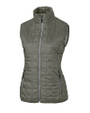 Cutter & Buck Rainier Recycled Insulated Puffer Womens Full Zip Vest Poplar Melange Mannequin