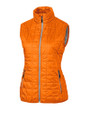 Cutter & Buck Rainier Recycled Insulated Puffer Womens Full Zip Vest Satsuma Mannequin