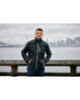 Cutter & Buck Rainier Recycled Insulated Puffer Mens Big & Tall Full Zip Jacket Black Lifestyle 1