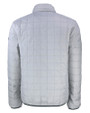 Cutter & Buck Rainier Recycled Insulated Puffer Mens Big & Tall Full Zip Jacket Polished Medium Gray Mannequin Back