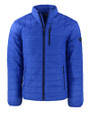 Cutter & Buck Rainier Recycled Insulated Puffer Mens Big & Tall Full Zip Jacket Royal Mannequin