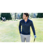 Cutter & Buck Traverse Recycled Stretch Stripe Mens Quarter Zip Liberty Navy Lifestyle 2